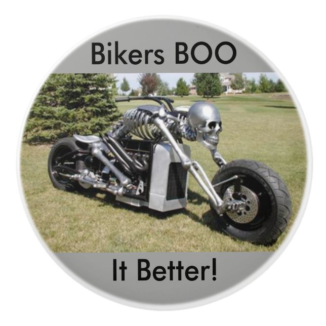 Bikers BOO it Better Skeleton Motorcycle knobs (Front)