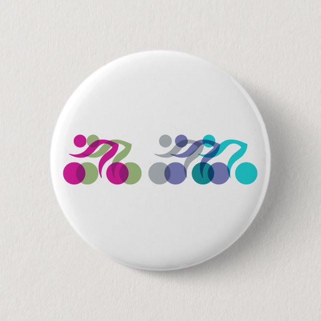 Bikers cool logo 6 cm round badge (Front)