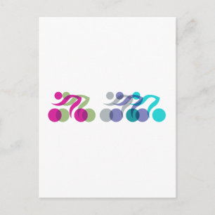 Bikers cool logo postcard