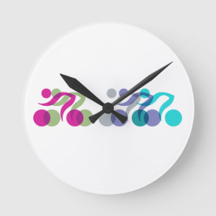 Bikers cool logo round clock