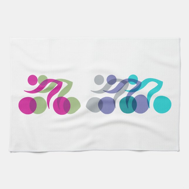 Bikers cool logo tea towel (Horizontal)