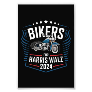 Bikers For Harris Walz 2024 Harris Waltz 2024  Photo Print