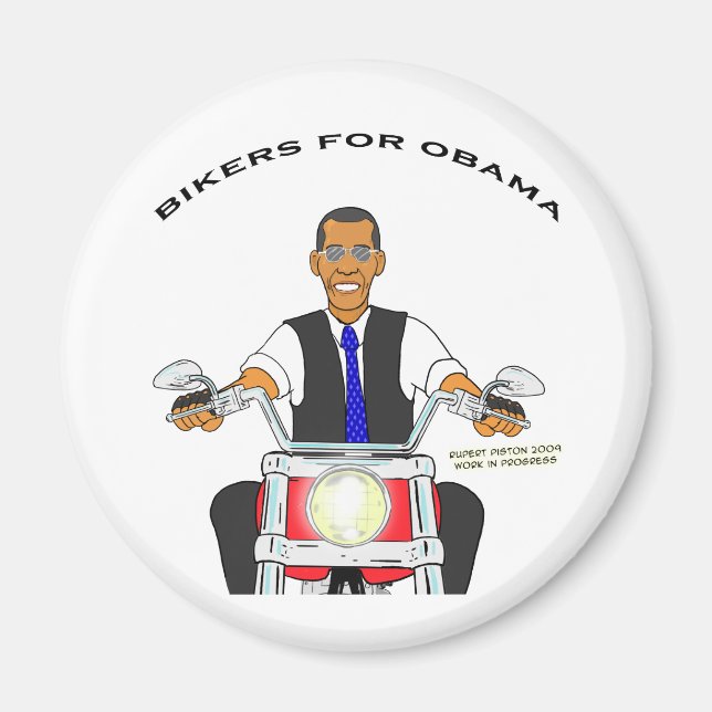 Bikers for Obama Magnet (Front)