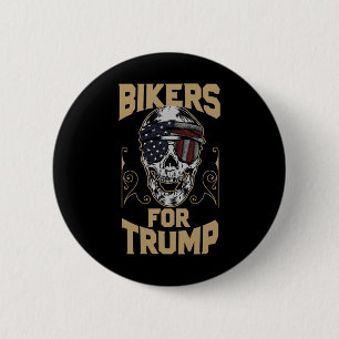Bikers For Pro Trump Voices Motorcycle Rider 6 Cm Round Badge