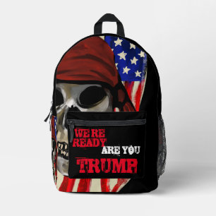 BIKERS FOR TRUMP PRINTED BACKPACK