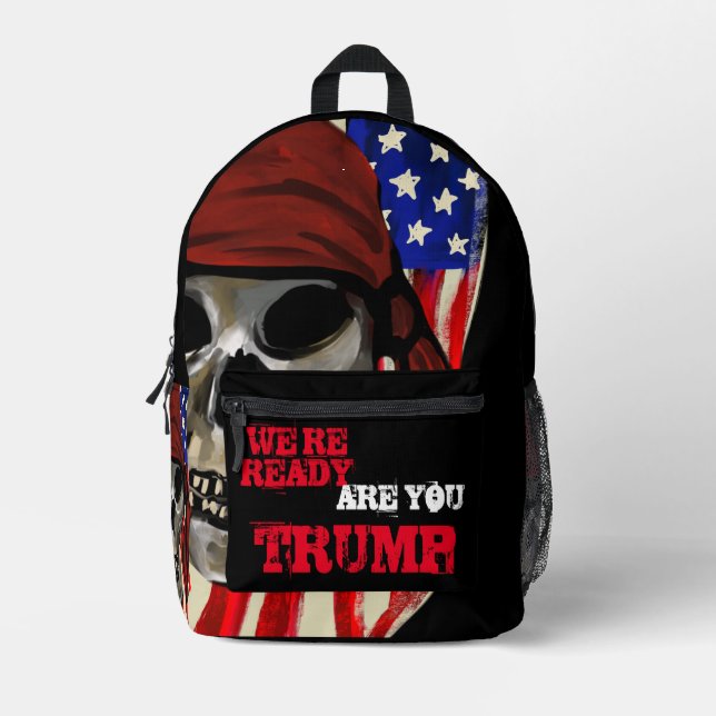 BIKERS FOR TRUMP PRINTED BACKPACK (Front)