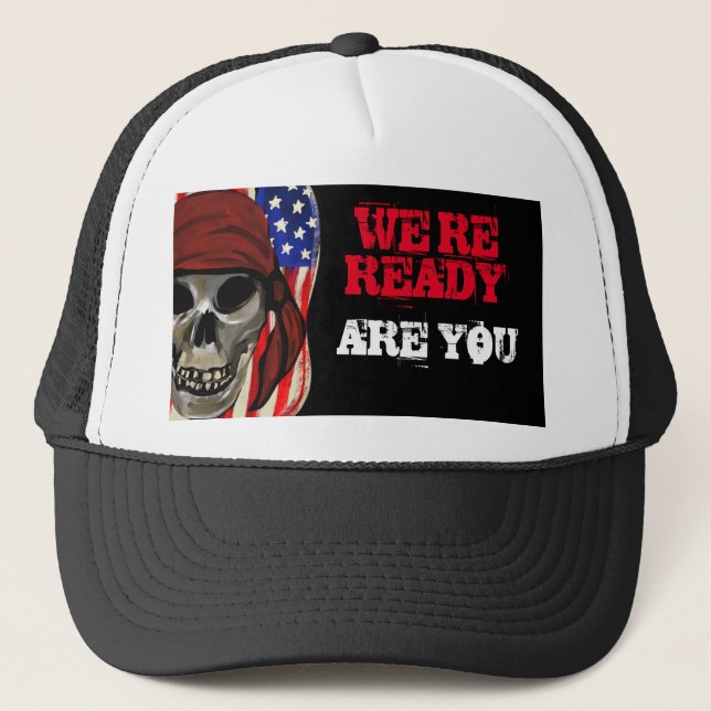 BIKERS FOR TRUMP TRUCKER HAT (Front)