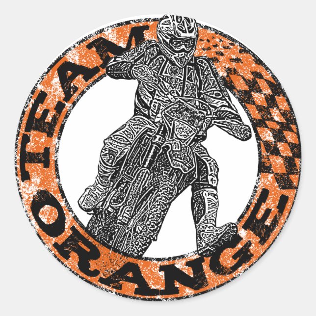 Bikers madness classic round sticker (Front)