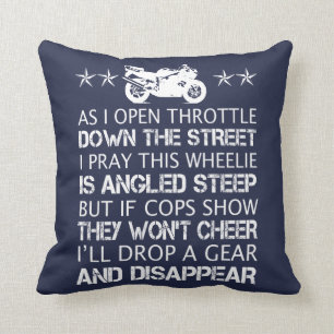 BIKER'S POEM CUSHION