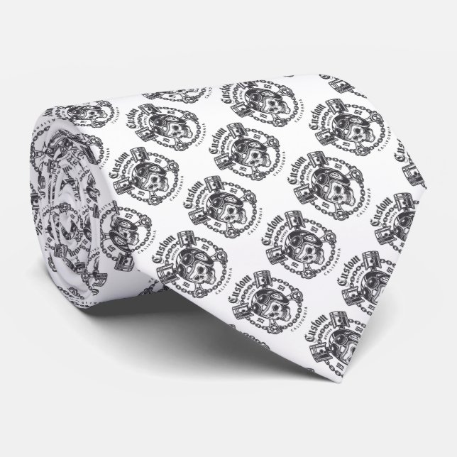 Bikers Skull Tie (Rolled)