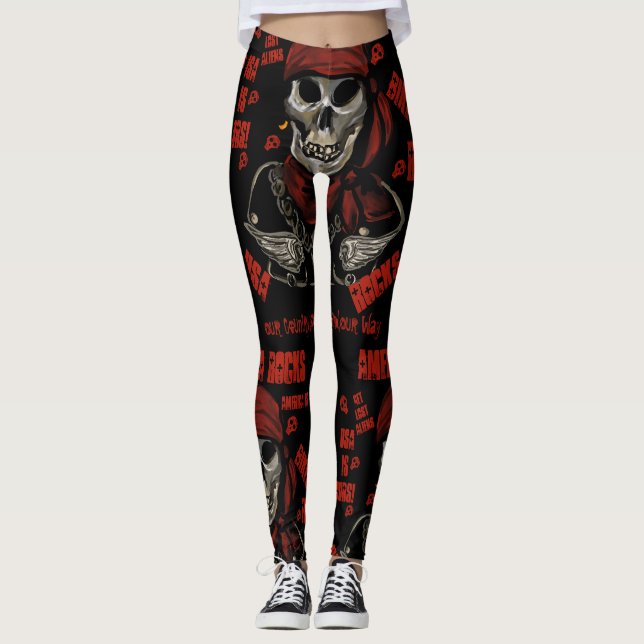 BIKERS T-Shirt Leggings (Front)