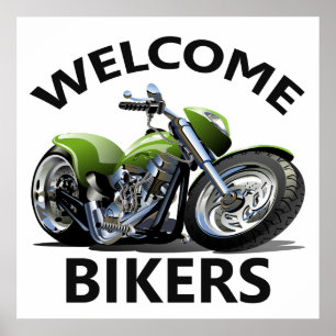Bikers Welcome Sign