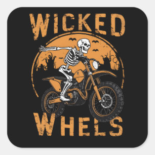Bikes and Ghost Road Square Sticker