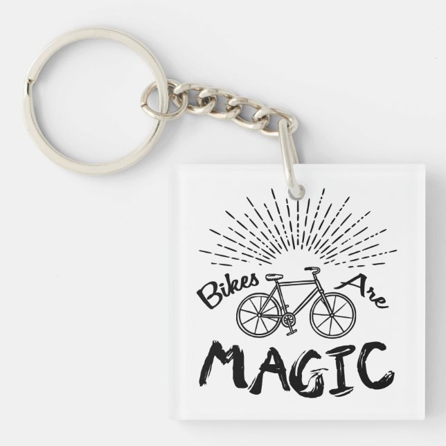 Bikes Are Magic Key Ring (Front)