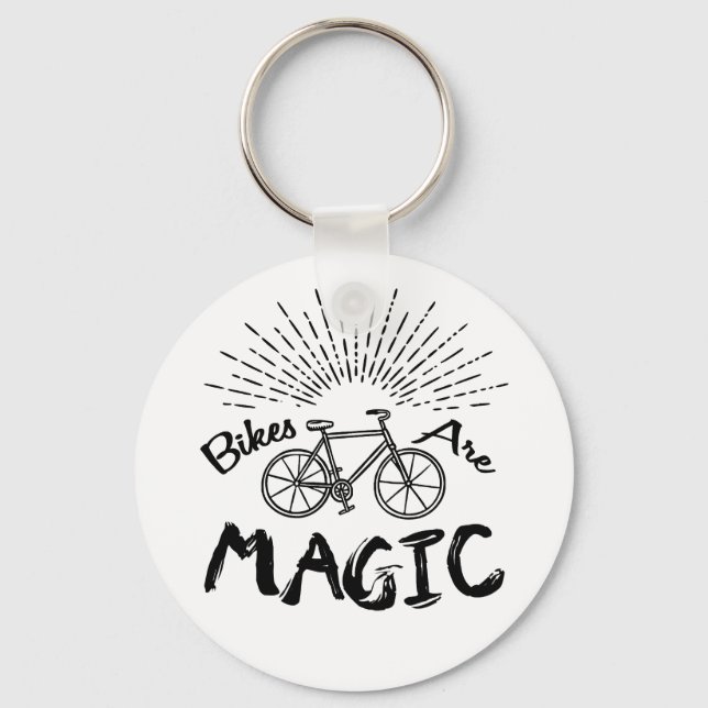 Bikes Are Magic Key Ring (Front)