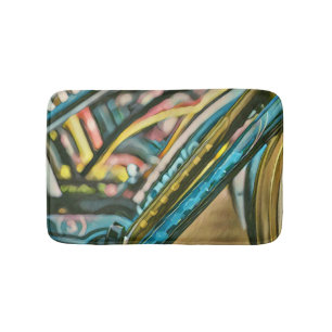 Bikes artwork bath mat