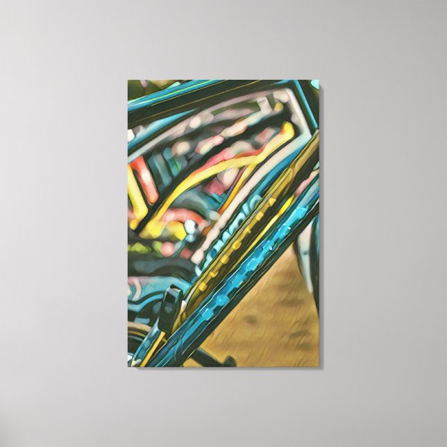 Bikes artwork canvas print (Front)