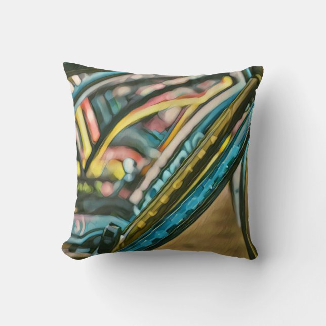 Bikes artwork cushion (Front)