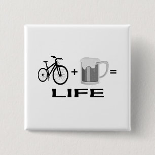 Bikes & Beer! 15 Cm Square Badge