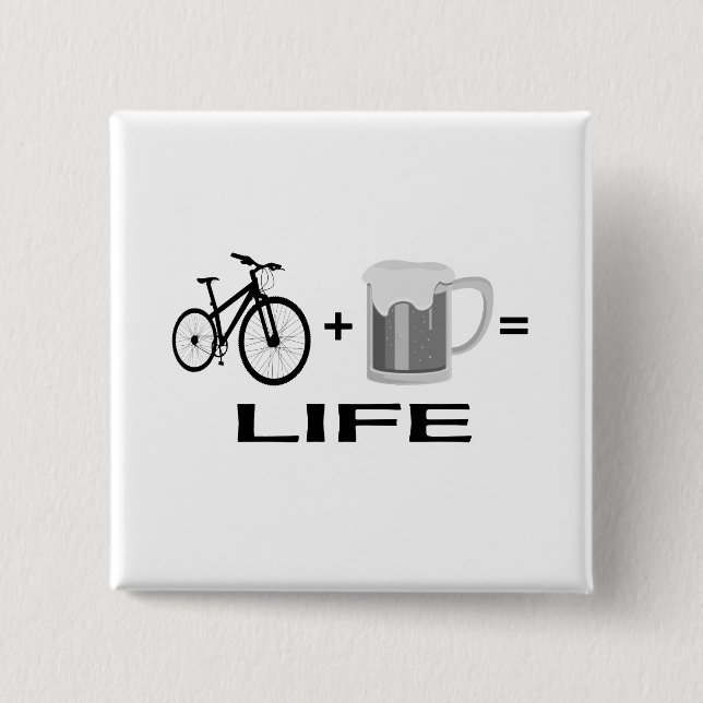 Bikes & Beer! 15 Cm Square Badge (Front)