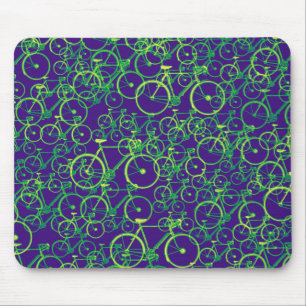 bikes: cycling-themed pattern mouse mat