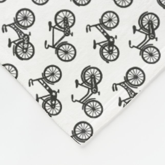Bikes Fleece Blanket (Corner)