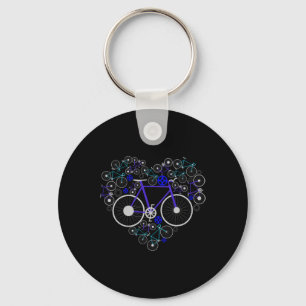 Bikes Heart Cute Mtb Road Race Riding Lover Funny  Key Ring