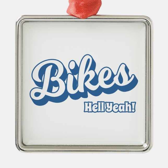 Bikes Hell Yeah! Metal Tree Decoration (Front)