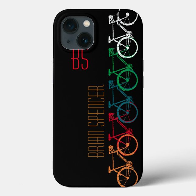 bikes in different colours personalised Case-Mate iPhone case (Back)