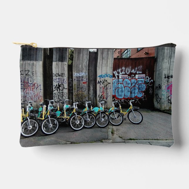 Bikes , in front of graffiti wall accessory pouch (Front)
