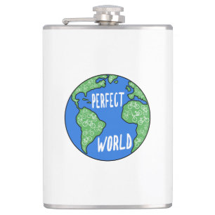 Bikes Make A Perfect World Hip Flask