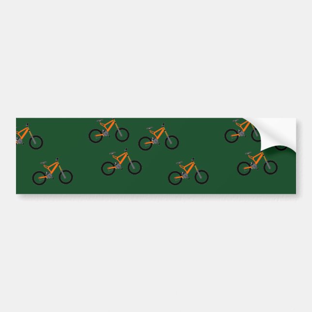 Bikes on green bumper sticker (Front)