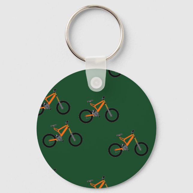 Bikes on green key ring (Front)