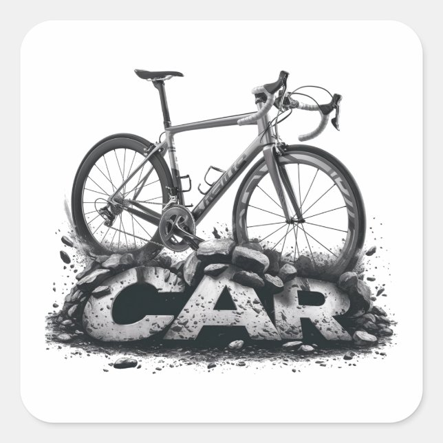 Bikes Over Cars Square Sticker (Front)