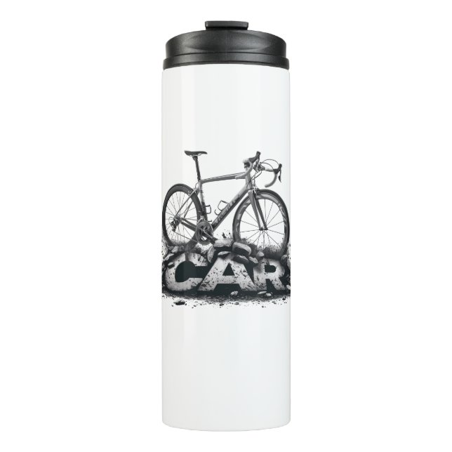 Bikes Over Cars Thermal Tumbler (Front)