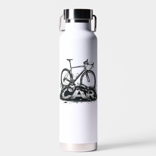 Bikes Over Cars Water Bottle (Front)