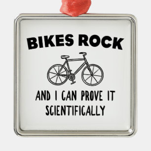 Bikes Rock And I Can Prove It Scientifically Metal Tree Decoration