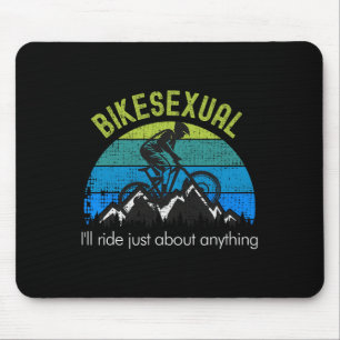 Bikeual Funny Mountain Bike Cycling Mouse Mat