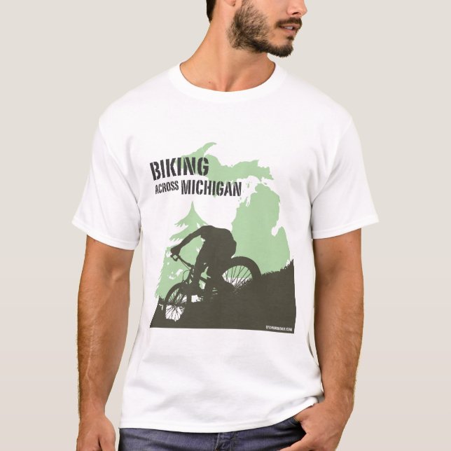 Biking Across Michigan T-Shirt (Front)
