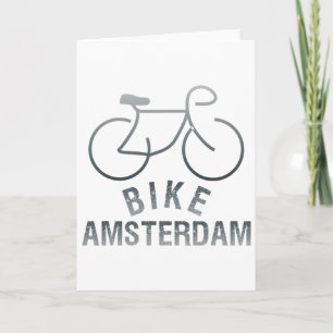 Biking Amsterdam Netherlands Graphic _1  Card