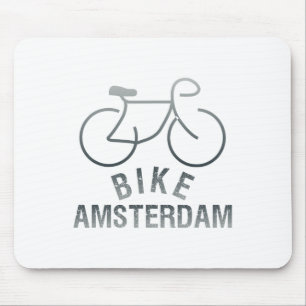 Biking Amsterdam Netherlands Graphic _1 Mouse Mat