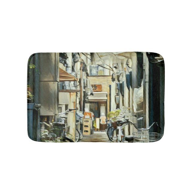 Biking Artwork Bath Mat (Front)