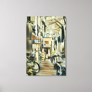 Biking Artwork Canvas Print