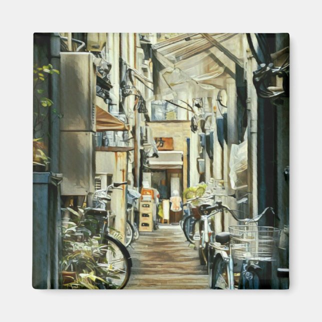 Biking Artwork Magnet (Front)