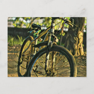 Biking Artwork Postcard