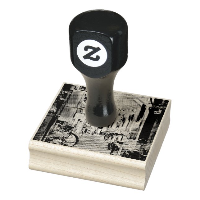 Biking Artwork Rubber Stamp (Stamp)