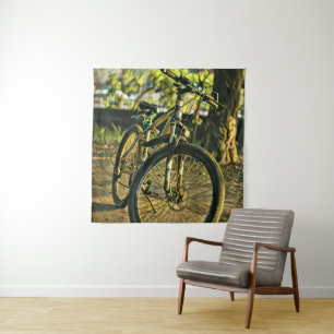 Biking Artwork Tapestry