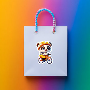 Biking Bear Vinyl Sticker