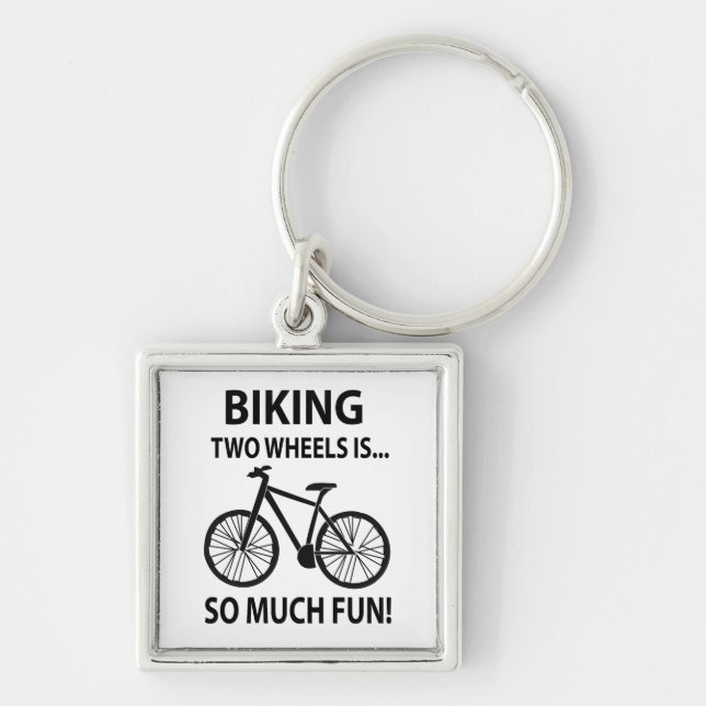 Biking Bicycle Cycling Cyclist Biking Key Ring (Front)