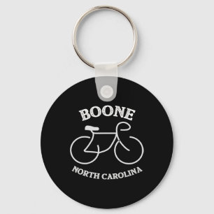 Biking Boone North Carolina Graphic Key Ring